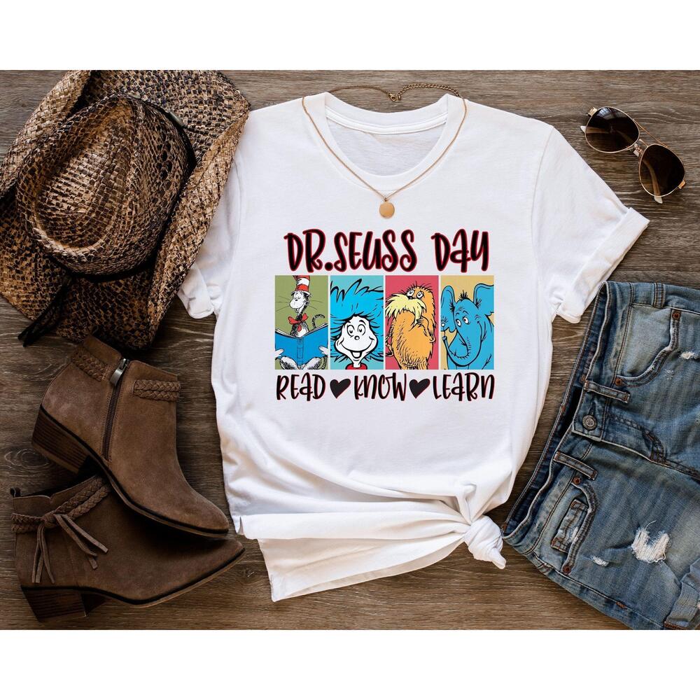 Drseuss Read Know Learn Teacher Squad Shirt